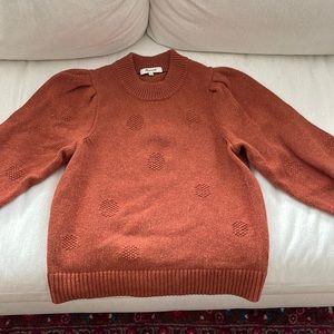 Madewell Puffed Sleeve Sweater - rust
